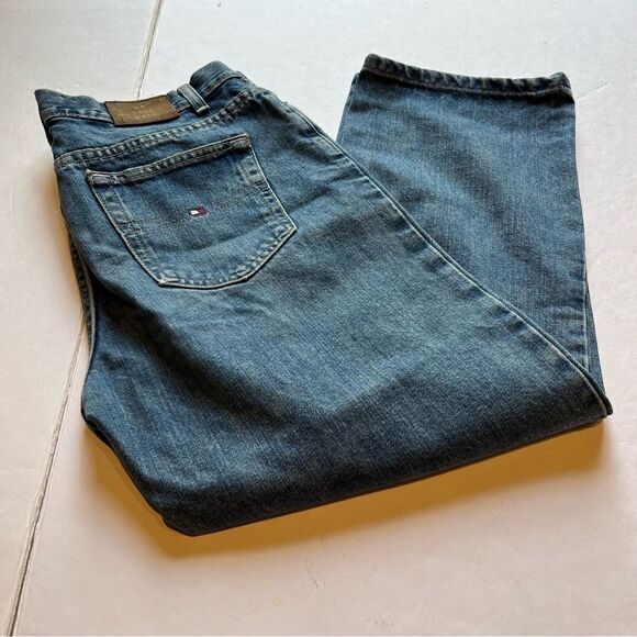 Tommy Hilfiger Women's Ankle Jeans Faded Blued Size 10 High Rise - Picture 1 of 9